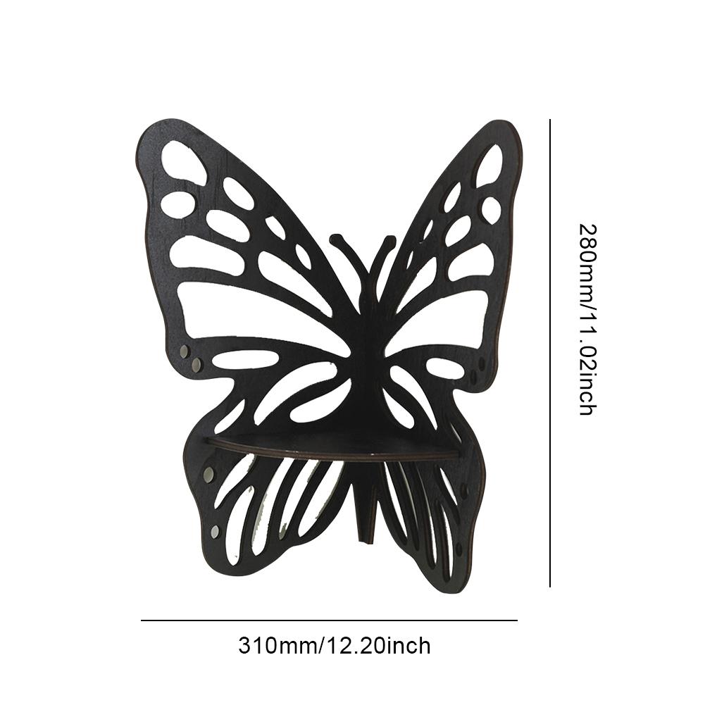 Деревянный подсвечник-бабочка, настенные полки, деревянная полка, стеллаж для хранения, украшение для дома, настенный декор для гостиной, полки для растений