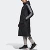 adidas Длинное утепленное пальто с боковым разрезом и принтом логотипа Мужская верхняя одежда черного цвета GF0000