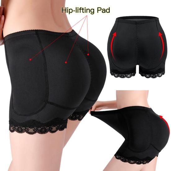 Women Safety Underwear Mid-rise Solid Color Fake Ass Design Bottom Shorts Tight Fit High Elasticity Hip Enhancing Underwear