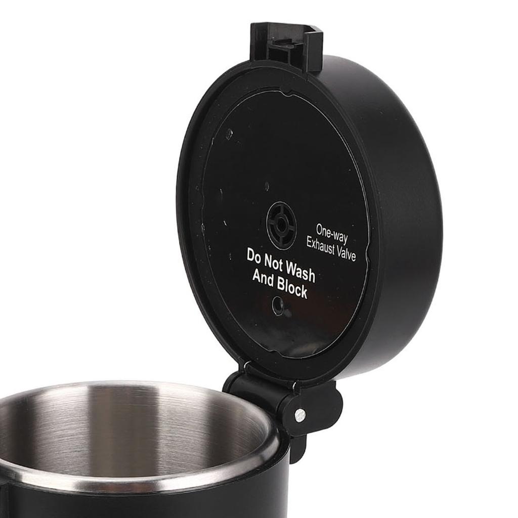 Герметичная банка для кофе Двойной слой Нержавеющая сталь 304 Контейнер для кофе с мерной ложкой для кофейных зерен, молотого кофе, чая