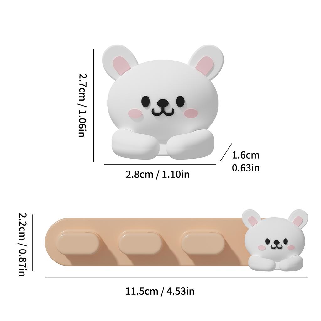 Cute Desktop Cable Organizer Holder Winder Clips Desk Self-Adhesive Mobile Phone Data Cable Management Wire Cord Holder