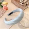 Waffle Hairband Solid Color High Elastic Soft Sponge Full Wrap Versatile Comfortable Stylish Women Headband