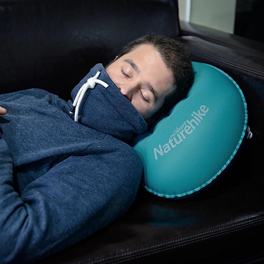 Naturehike Ultralight Camping Air Pillow, Compact, Comfortable, Portable, for Outdoor Activities, Car Camping, Camping, and Office Use (Light Blue)