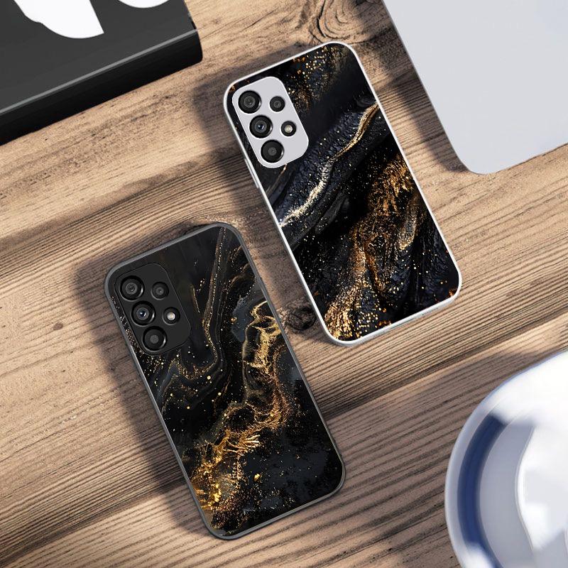 Темно-золотистый черный для Samsung Galaxy S10 4G S20 11E 30 S21 21Fe 22 S24 Pro S23 Ultra 5G S8 S9 Чехол для телефона из закаленного стекла