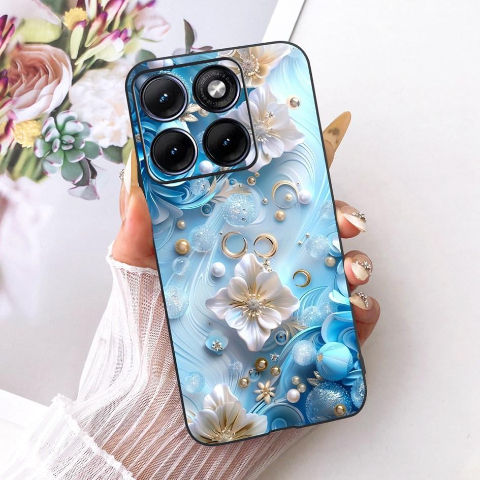 For Funda Motorola Edge 70 Fusion 2026 Phone Case New Fashion Flower Bow Soft Black Silicone Cover For Moto Edge 70Fusion+ Cases