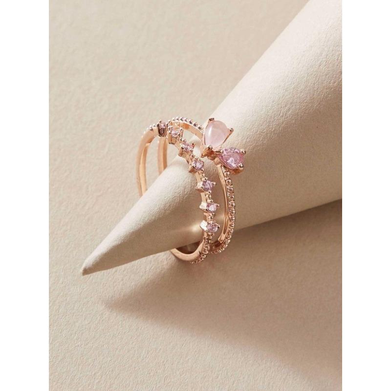 Геометрическое кольцо Xiaohongshu Кольцо на указательный палец Высококлассная бижутерия Женщины