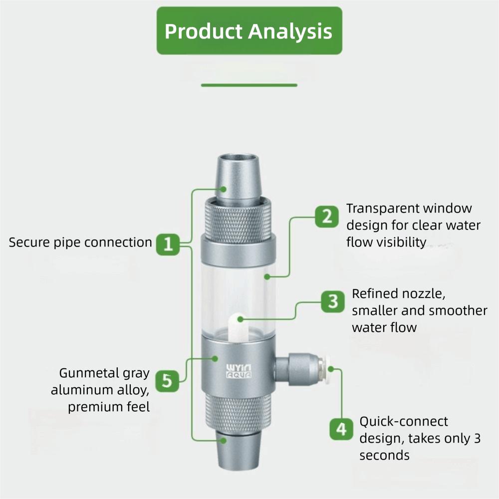 Быстрая установка Аквариумный CO2-диффузор Наблюдаемый Металлический CO2-распылитель Для аквариумного использования