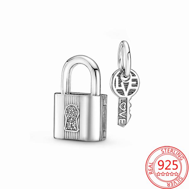 Новый брелок-ключ в виде божьей коровки и сердца, подходит для оригинального модного браслета из стерлингового серебра S925, брелок-подвеска для девочки, подарок