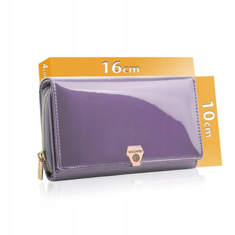 BPD-VS-513 PURPLE Women' wallet SHINY +CERTIFICATE