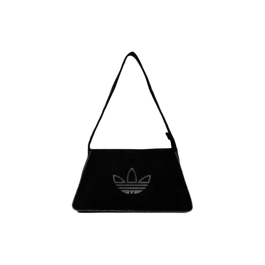 adidas Originals Trefoil Спортивная Повседневная Сумка-тоут на молнии Сумка через плечо Женские Сумки Черный IT7375