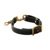 We Original Leather Half Chain Collar Black for Large Dogs GOOD MANNERS DOG SERIES - (L) /