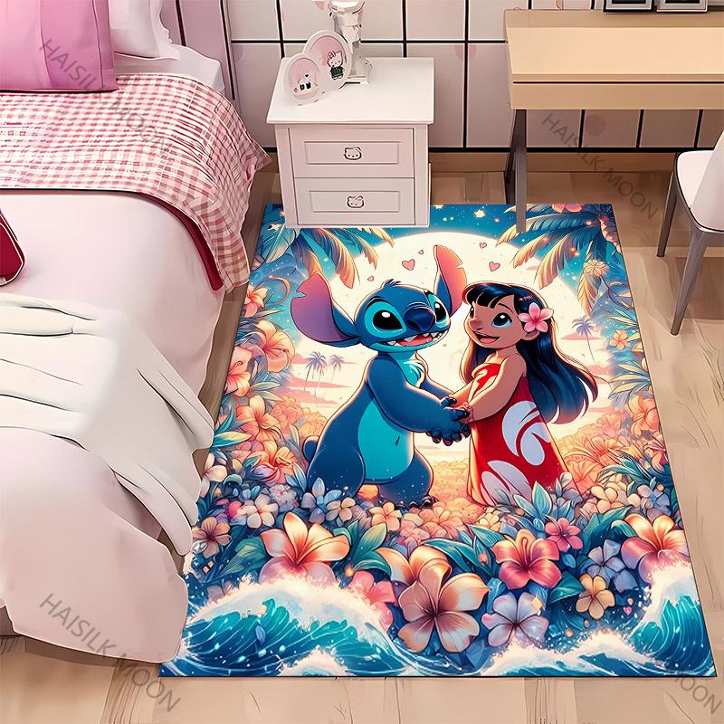 1PC St1tch Rug for Boys Bedroom Cartoon Carpet for Boys Girls Room Decor Colorful Soft Fluffy Carpet for Living Room Floor Mat