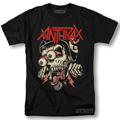 Anthrax Метал Рок Мерч Концертный Тур Винтажный Графический Дизайн Футболка