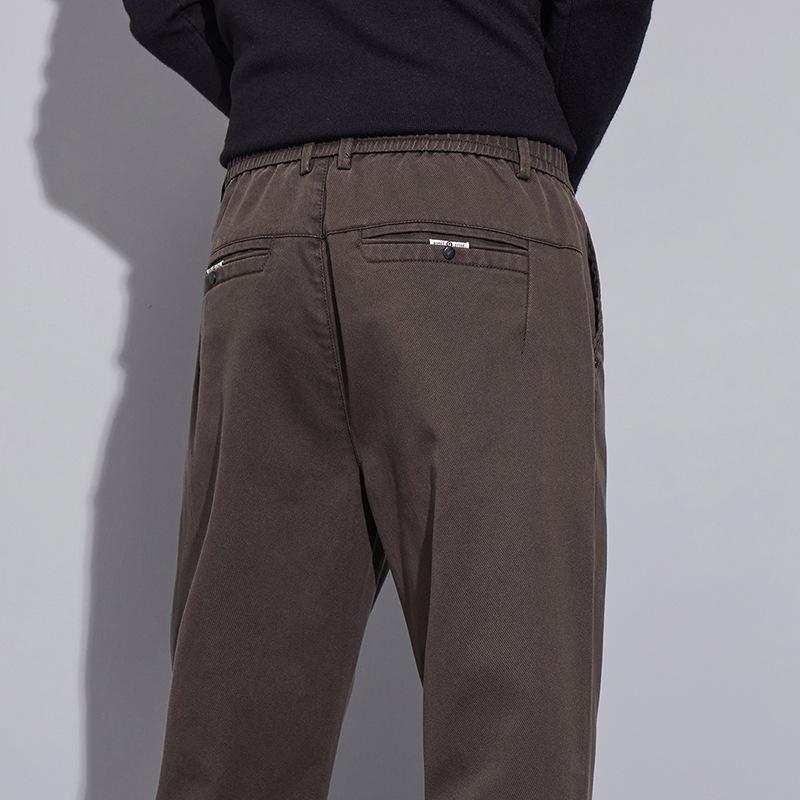 Весенне-осенние брюки для мужчин, маленькие прямые универсальные повседневные брюки
