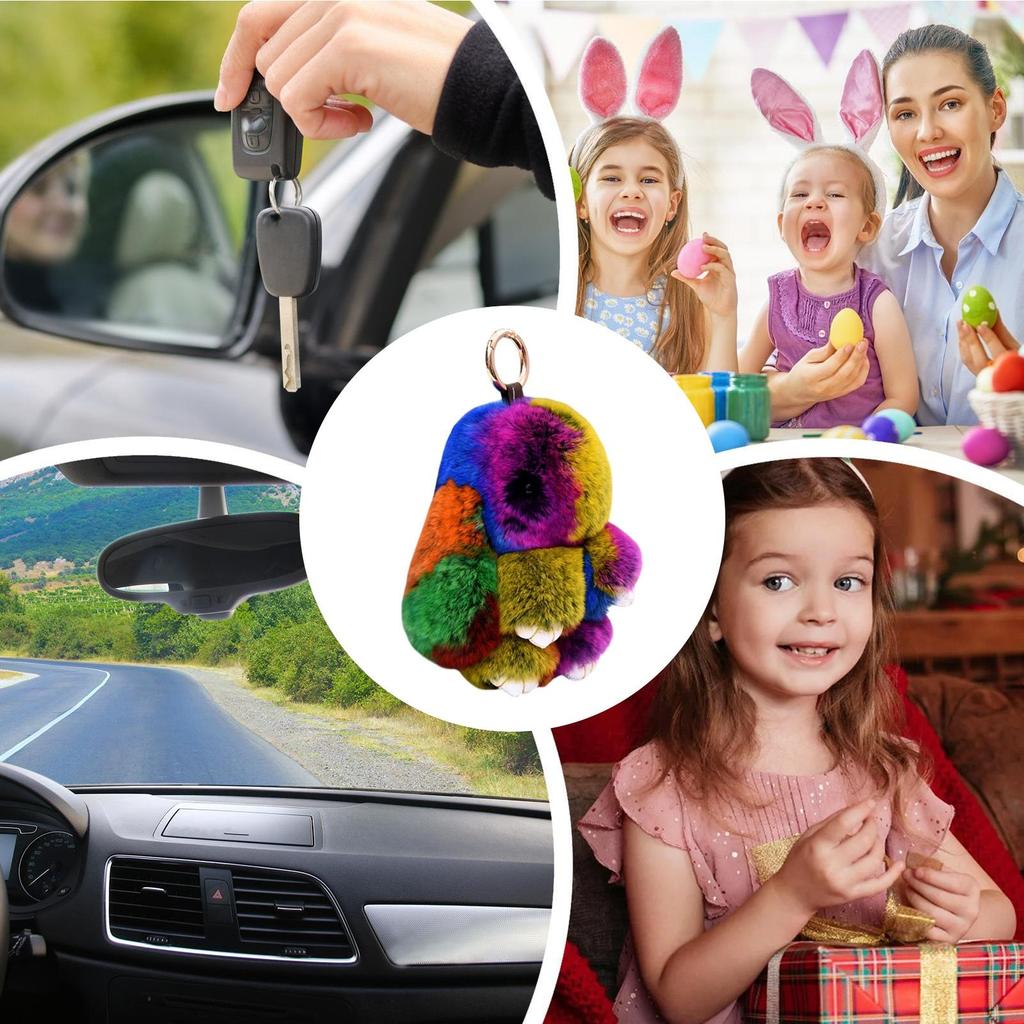 Брелок-заяц Подвеска на сумку Разноцветные Плюшевые Зайчики Брелок-заяц С жестяным кроликом Милый брелок Креативный брелок Пасхальный подарок