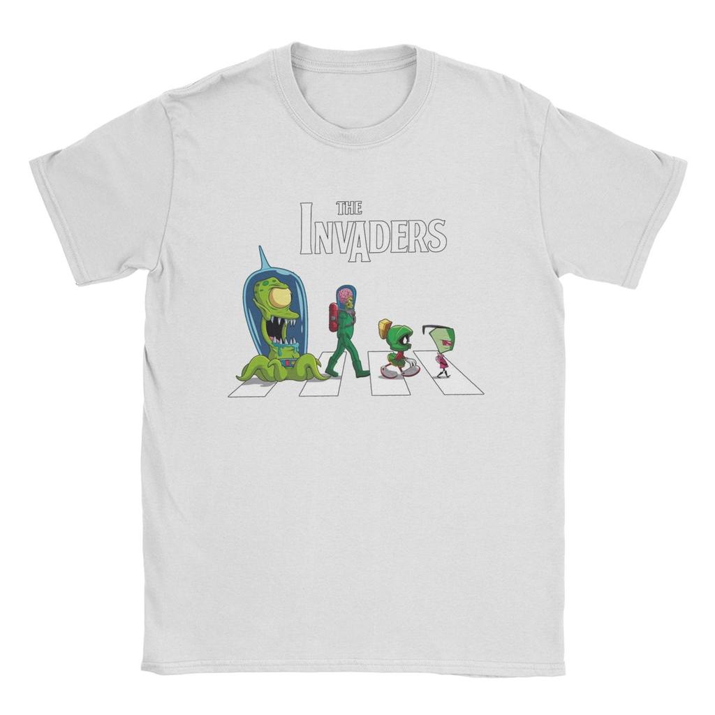 Мужская футболка The Invaders Crosswalk Invader Zim Модные хлопковые футболки с коротким рукавом, футболки с круглым вырезом, топы больших размеров