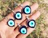 Blue Evil Eye Gemstone 925 Sterling Silver Plated 5 Pcs Bezel Pendant BEZ-13