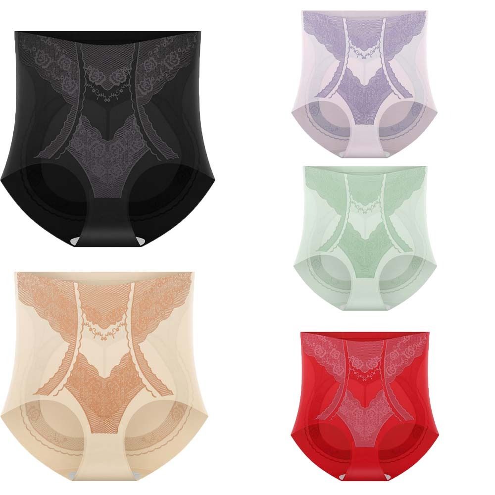 Ice Silk Корректирующее белье для похудения с утягивающим эффектом средней талии Трусы для коррекции фигуры Нижнее белье для ежедневного контроля живота