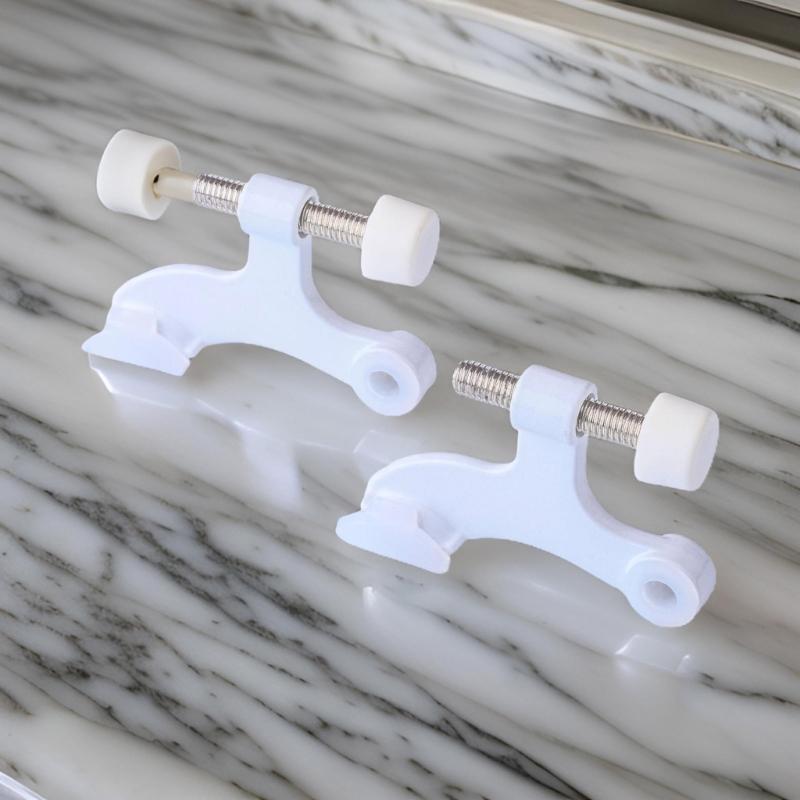Heavy Duty White Colored Door Top Hinges  easy installs US Type Door Stoppers Luxurious White Door Hinges For Various Door