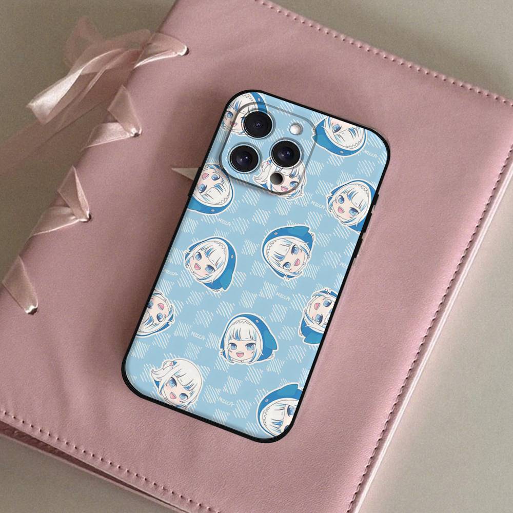 Чехол для телефона W-HololiveS Gawr Gura Для IPhone 17 16 15 14 13 12 11 PRO MAX PLUS Mini Мягкий ТПУ, приятный к коже