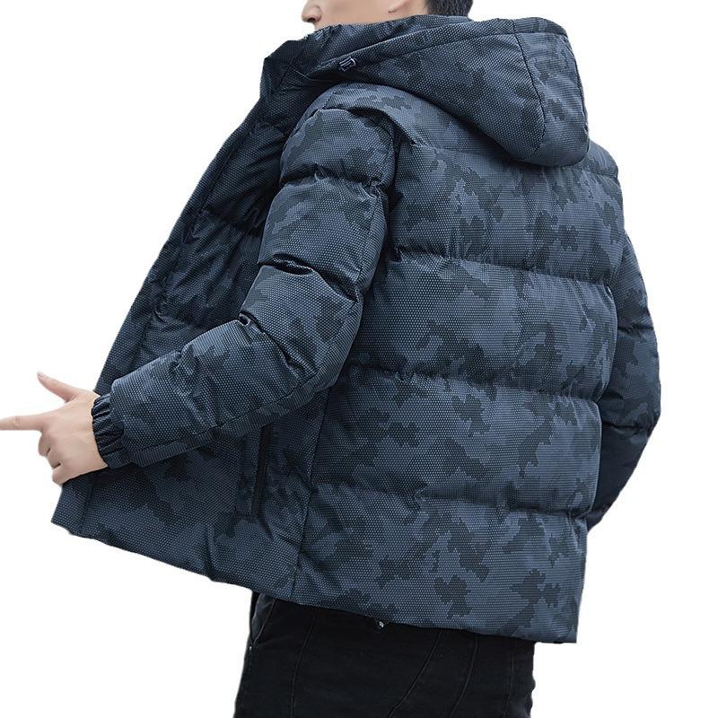 Зимнее мужское стеганое пальто, толстое свободное трендовое стеганое пальто большого размера, мужское стеганое пальто с капюшоном, большая стеганая куртка, зимнее водонепроницаемое пальто