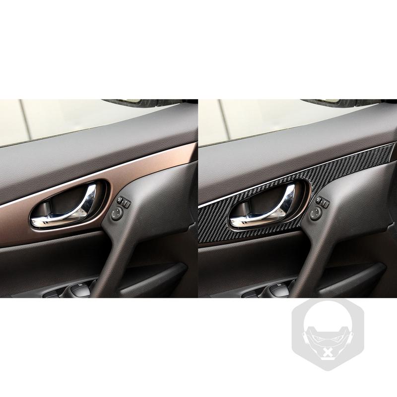 Наклейка из углеродного волокна для Nissan X-Trail Rogue 2013- Панель переключателей кондиционера автомобиля, накладки на зеркало заднего вида, накладки на фары
