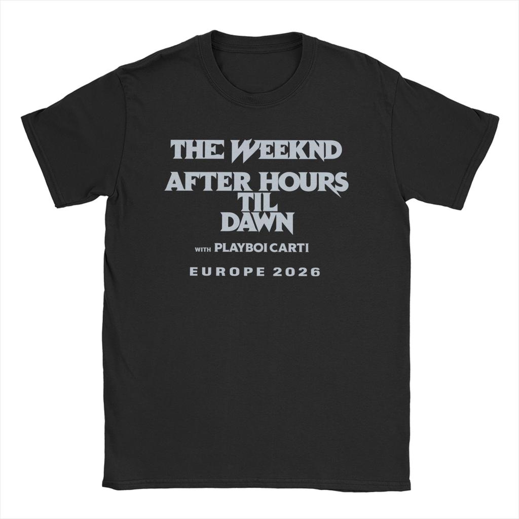 Унисекс ЖЕНСКАЯ Футболка The Weeknd After Hours Til Dawn 2026 Хлопковая Одежда Модная Футболка с Коротким Рукавом и Круглым Вырезом Идея для Подарка Футболка