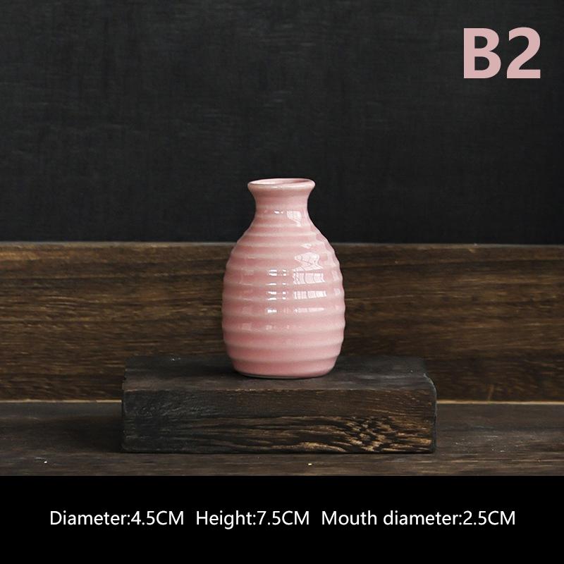 Мини-керамическая ваза для цветов, вазы для гидропоники в стиле скандинавского стиля, креативный декор комнаты, цветочные горшки для бутылок, настольные украшения, красочная ваза