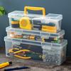 Transparent Tool Storage Box With Handle Portable Sealed Dustproof Tools Storage Organizer Multifunctional Tool Case