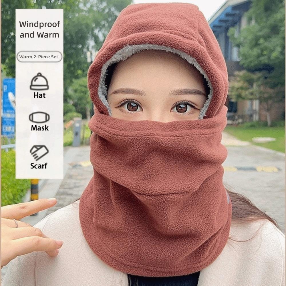 with Mask Balaclava Hat Windproof Cycling Mask New Ear Protection Cap Winter