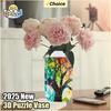 Non-Toxic Puzzle Flower Vase Panda 3D Porcelain Design Made Plastic Home Decoration And Flower Arrangement Housewarming Kids Toys Gifts