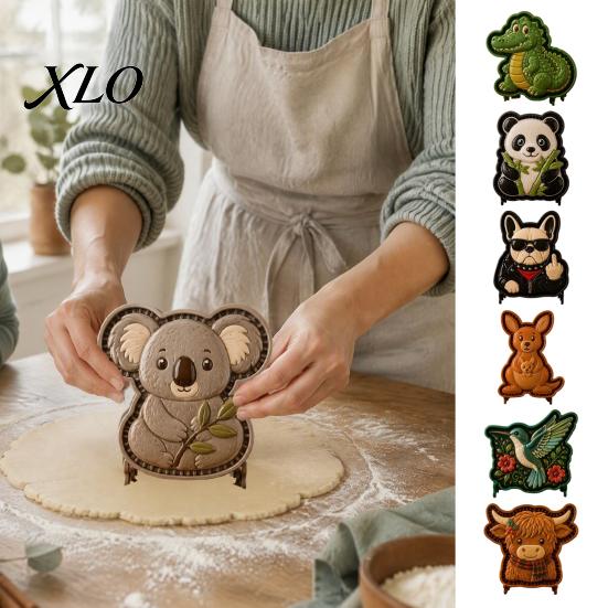 Mini Pie Dough Stamps Holiday Hand Molds, Animal Filled Press for Baking, Easy Release Molds Reusable Non-Stick Cutter And Shaping Mold Cookies