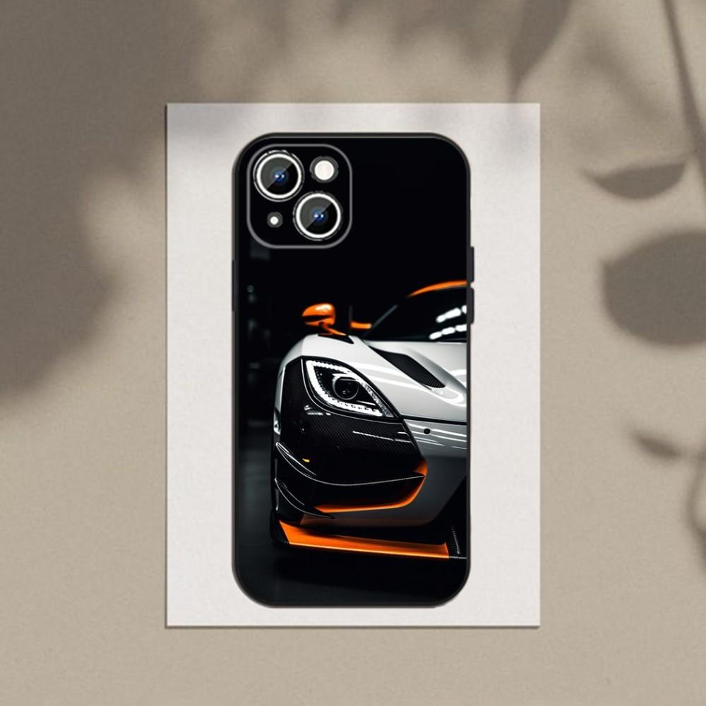 Крутой мужской спортивный чехол для телефона с автомобилем для Apple iPhone 15,14,13,12,11,XS,XR,X,8,7,Pro,Max,Plus,мини силиконовый черный чехол