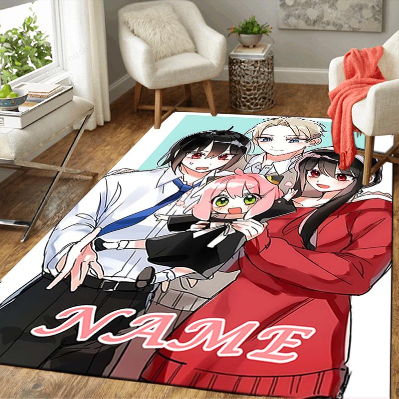 Custom 1Pc Pink Hair Cat Girl Rug Office Carpet Indoor Outdoor Entrance Doormat Nonslip Soft And Comfortable Living Room D2915265