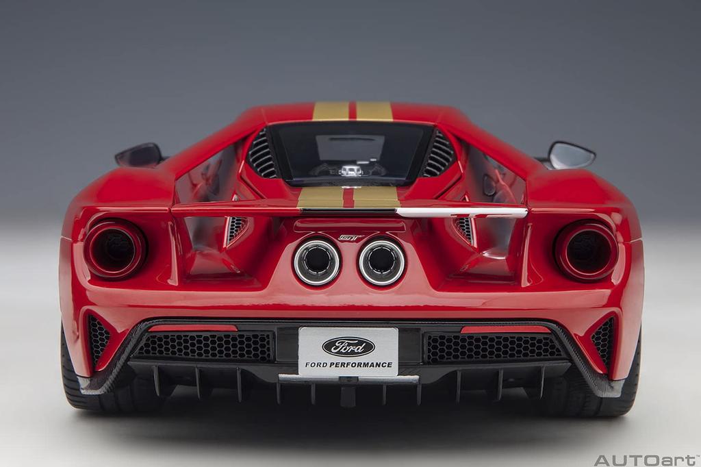 AUTOart Ford GT Alan Mann Heritage Edition Stripe Готовый продукт 1/18 Красный/Золотой