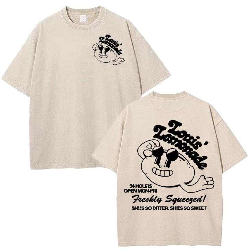 How Did I Get Here Vintage Washed TShirt Singer Louis Tomlinson Album Print Unisexs Cotton Tee Shirt Tide Short Sleeve Fans Gift