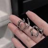 Серьги с эффектом жидкого металла Серебряный цвет Полые гвоздики Украшения Шарм