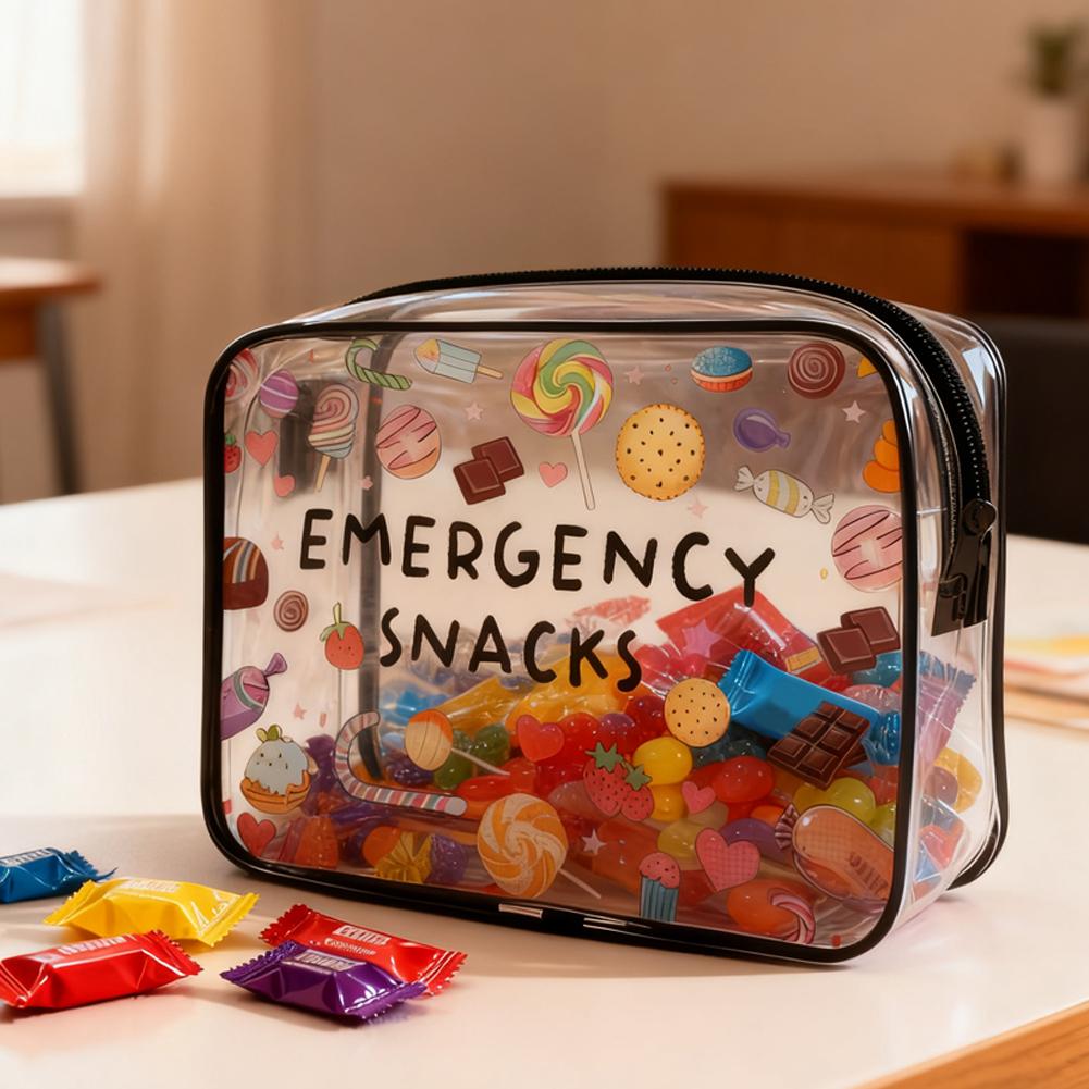 Trendy Large Capacity Makeup Bag Portable Medicine Theme Cosmetic Bag Multi-functional Visible Storage Bag for Women X1W7