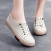 Women Flat Shoes Summer Breathable Cutout Casual Shoes Ladies Soft Bottom Genuine Leather Flats Black Shoes Woman