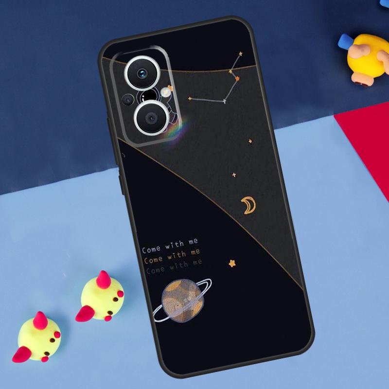 Космический корабль Астронавт Чехол для OPPO Reno 14 13 12 11 10 Pro 8T 11F 12F 13F 14F 7 8 Lite OPPO Find X8 X6 X5 X9 Pro