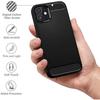 Protective Case - PROSHOP - for iPhone 12 Mini - Carbon Fiber Effect - Flexible - Black