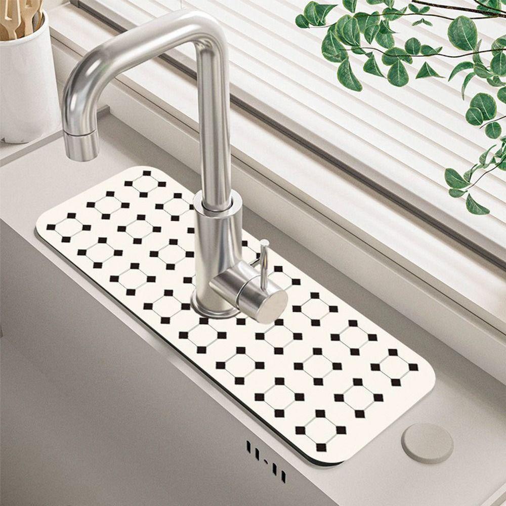 Diatom Mud Faucet Absorbent Mat Countertop Protector Diatom Mud Pad Faucet Absorbent Pad Kitchen