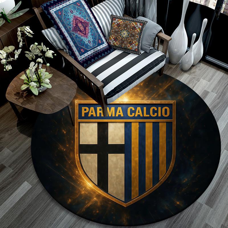 Parma Calcio,Round Area Rug,Carpet Rug for Living Room Bedroom Sofa Playroom Decor,Non-slip Floor Mat