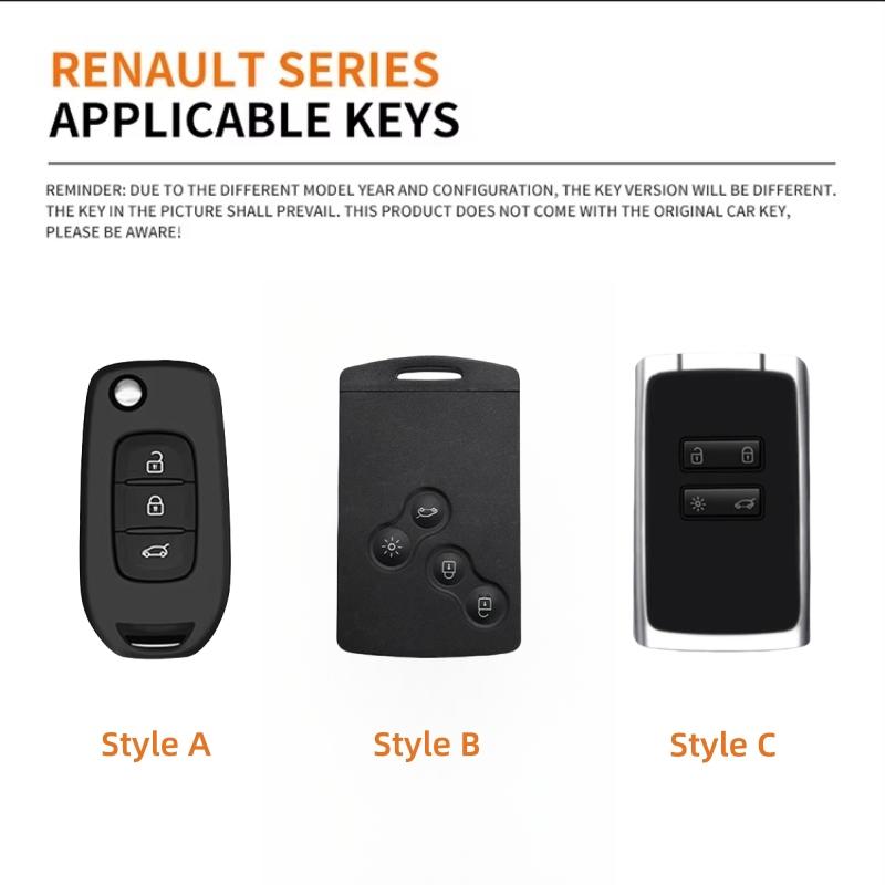 Interior Stickers Car Key Case Cover For Renault Koleos Kadjar Captur Megane Talisman Espace Clio Zoe Scenic 4 Arkana Dacia Sand