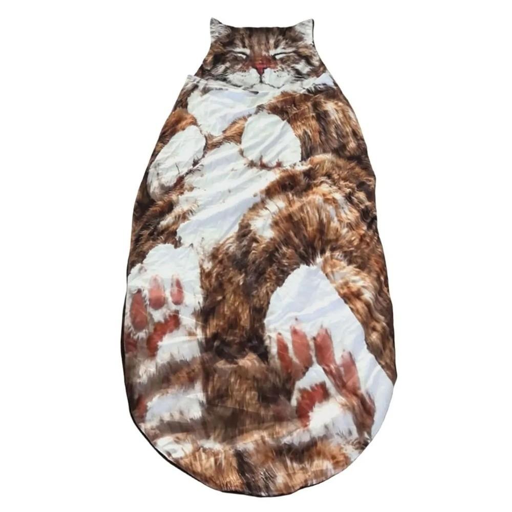 Мягкий Плюшевый Кот Конверт Спальный Мешок Уютное Теплое Одеяло Милый Туристический Спальный Мешок Походы