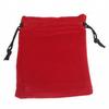 Velvet Drawstring Pouch Red 10x12cm