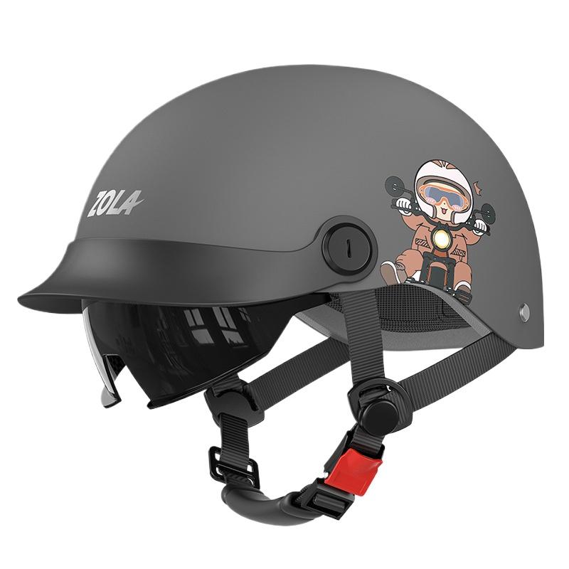 Electric Car Men and Women Hard Hat Battery Motorcycle Sunscreen Lightweight Half Helmet Ear Protectors Riding
