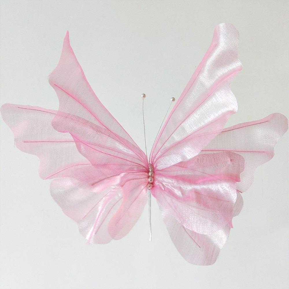 Colorful Artificial Butterfly Flowers Silk Photography Props NEW Flower Head Wall