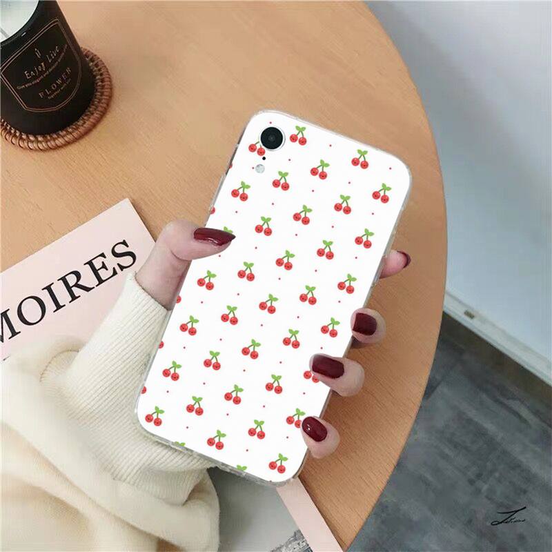 Чехол для телефона с фруктами, красным гранатом и вишней для iPhone 13 11 12 pro XS MAX 8 7 6 6S Plus X 5S SE 2020 XR