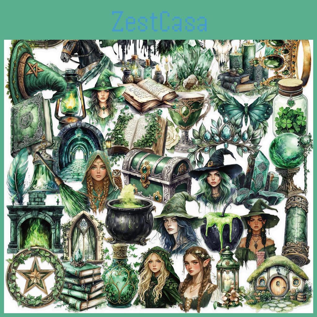 Witch 50 Forest Sheets Pet Stickers For Scrapbooks Diy Projects Water Cups Phone Cases And Collages